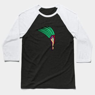 Abstract Clan Face With Spikey Hair Baseball T-Shirt